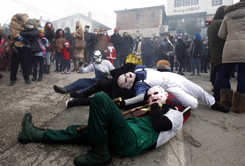 APTOPIX Virus Outbreak North Macedonia Vevcani Carnival